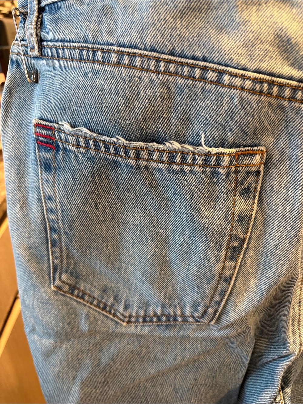 BDG Light Blue Distressed High-Waist Denim Bermuda Shorts - Picture 8 of 10